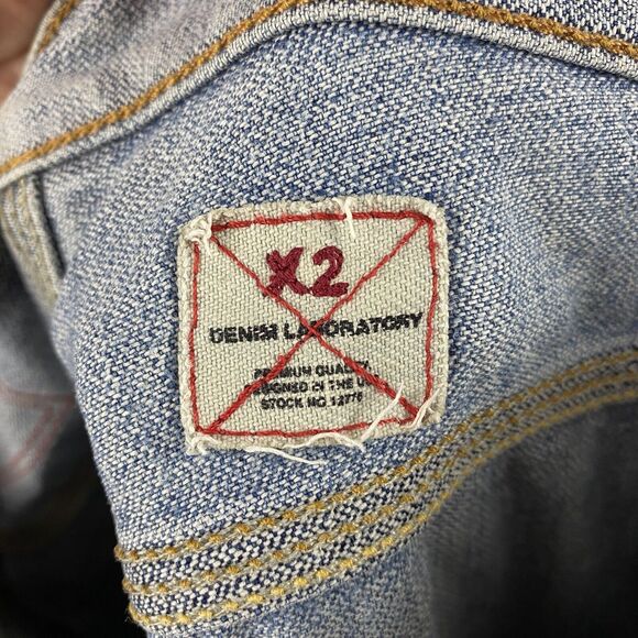 X2 Jeans M22 Bootcut Jeans Men's 31Wx30L Light Wash Denim Distressed - Picture 7 of 10